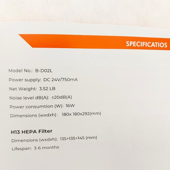 KOIOS Air Purifier For Home Large Bedroom Black - Picture 9 of 12